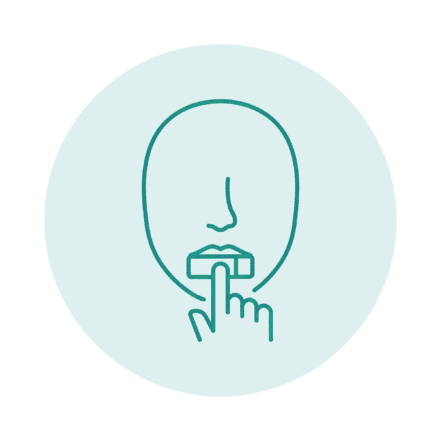 Step 2: Applying SleepBiome tape centered over closed lips