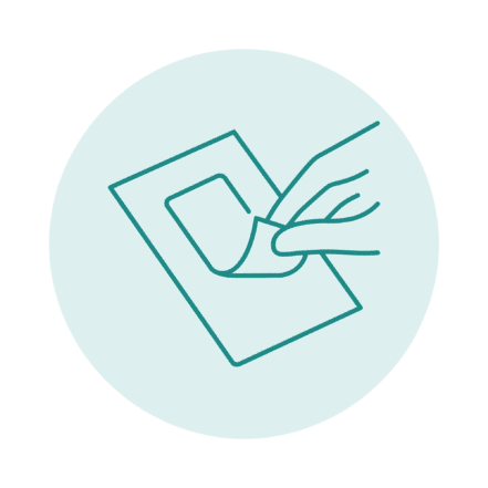 Step 1: Peeling SleepBiome tape from backing sheet