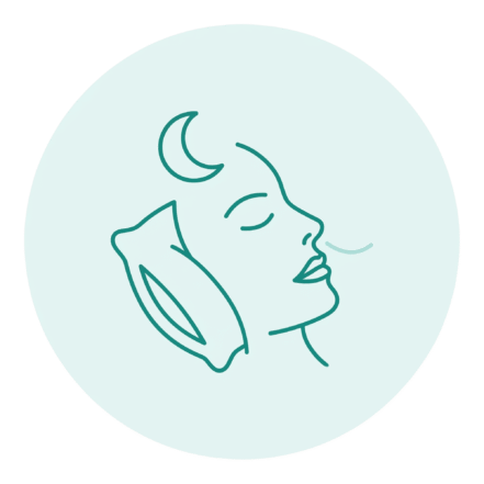 Step 3: Sleeping peacefully with SleepBiome tape for nasal breathing